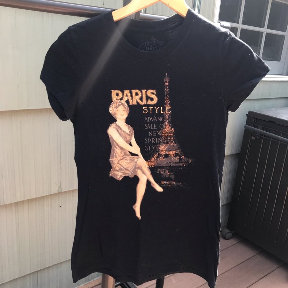Black Paris Tee